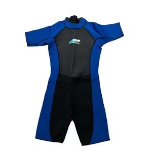 Adrenaline Short Sleeve Shorty Wetsuit Surfing Suit S Black And Blue Mens